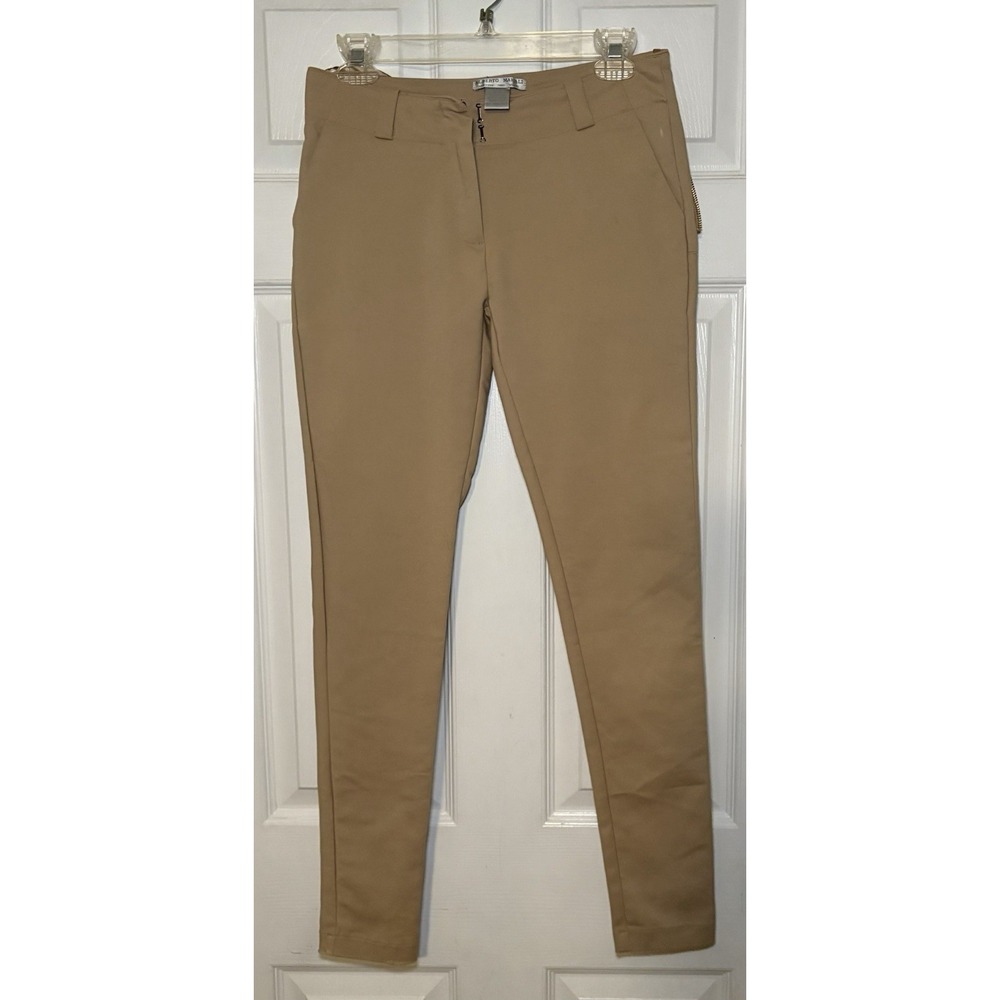 Alberto Makali Pants W/ Beautiful Gold Zipper Detail Size 2 Excellent Conditio